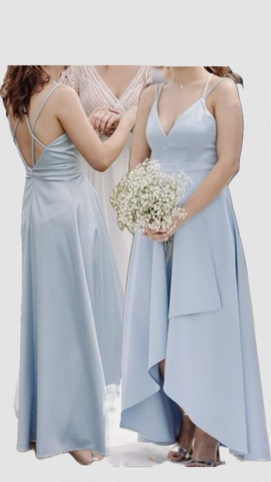 Sukienka koktajlowa baby blue