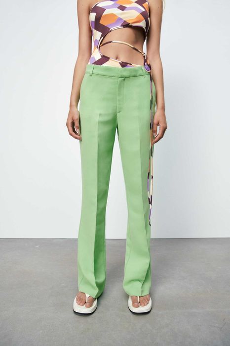 ‼️ Новый яркий брючный костюм ZARA.Блейзер оверсайз,Брюки полной длины