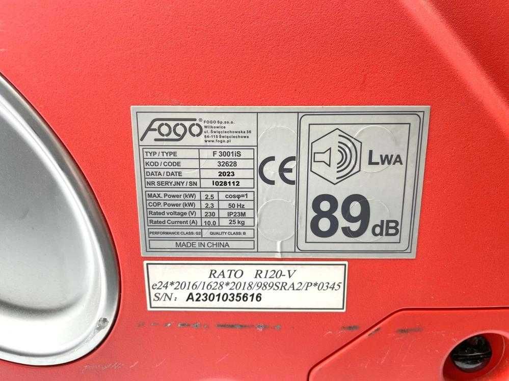 Agregat Prądotwórczy Fogo F3001IS