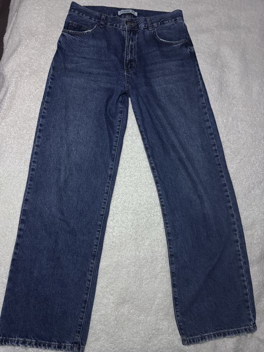 Сині широкі джинси