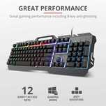 Trust ESCA GXT 853 metalowa klawiatura RGB dla graczy LED PC + stojak