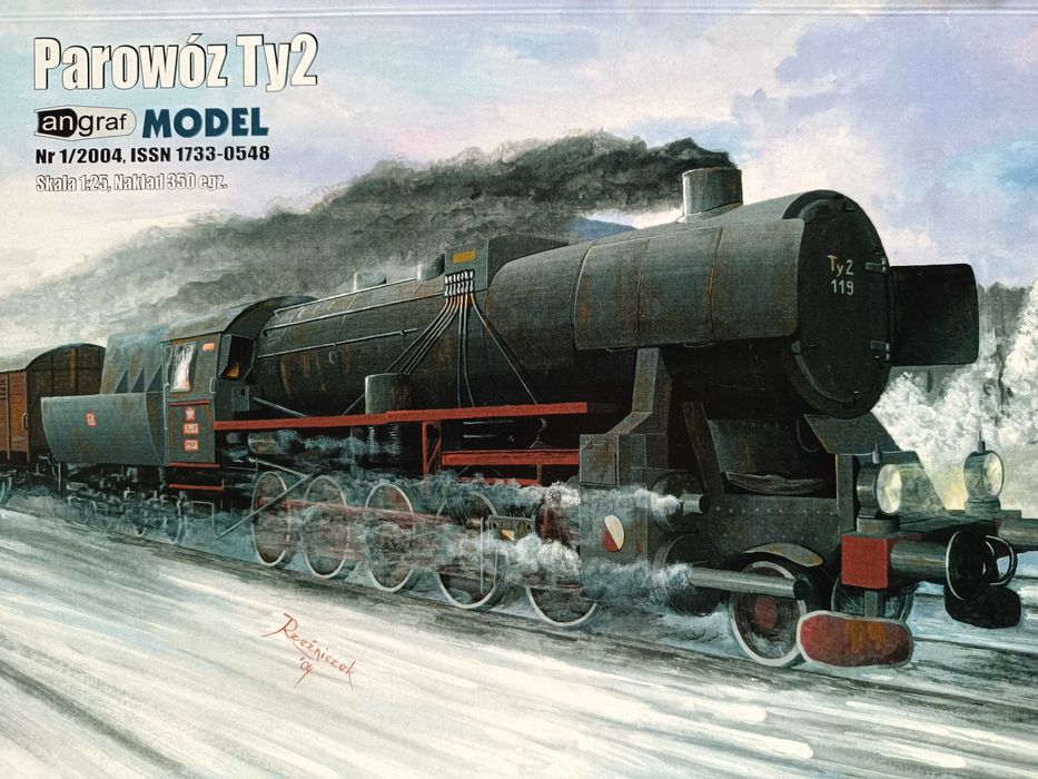 Model kartonowy Angraf 1/2004:  Parowóz Ty2