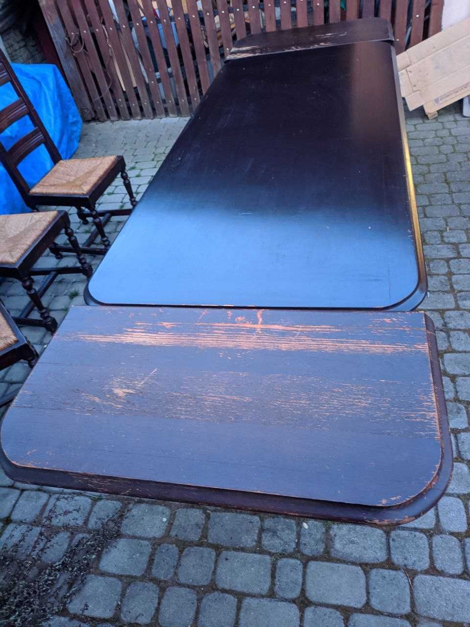 Stół i krzesła dębowe holenderskie
