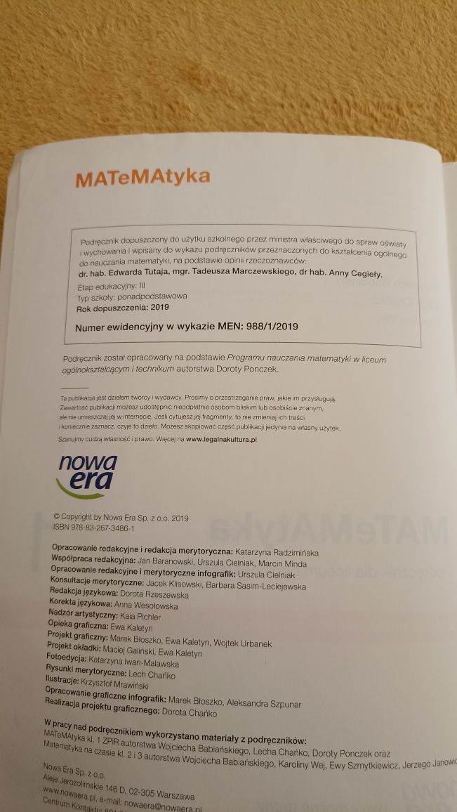 Matematyka 1 Podręcznik dla liceum i technikum