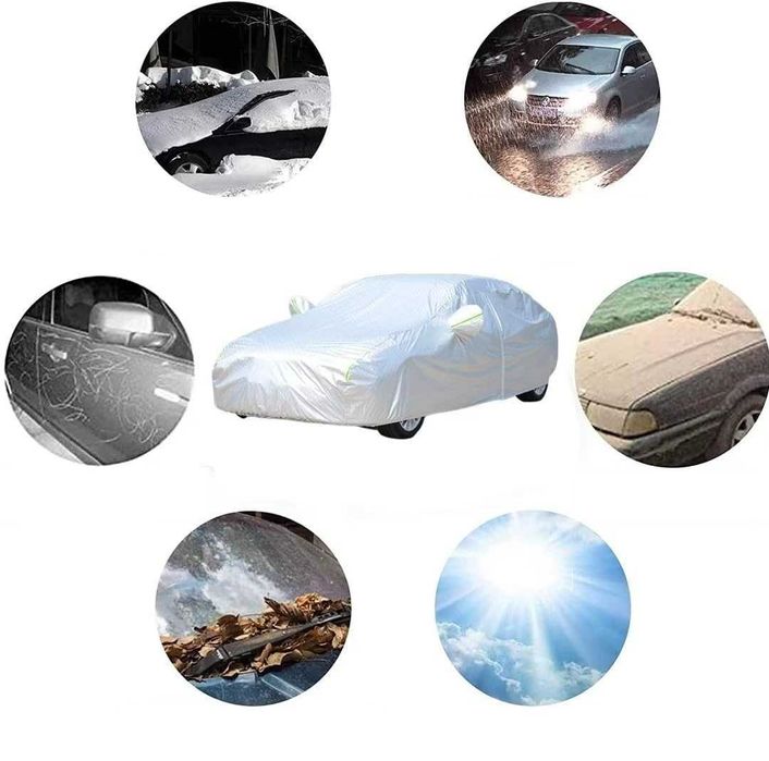 Gruby Pokrowiec na Samochód Zimę Całoroczny Plandeka XL L Wodoodporny