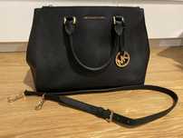 Torebka oryginal Michael Kors skora czarna model Sutton format A4