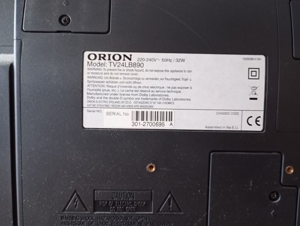 Witam posiadam telewizor lub monitor komputerowy