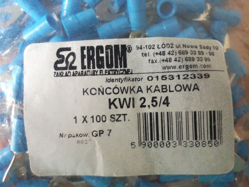 Вилочний накінечник ERGOM для кабеля 1,5÷2,5 кв.мм під болт М3 та М4