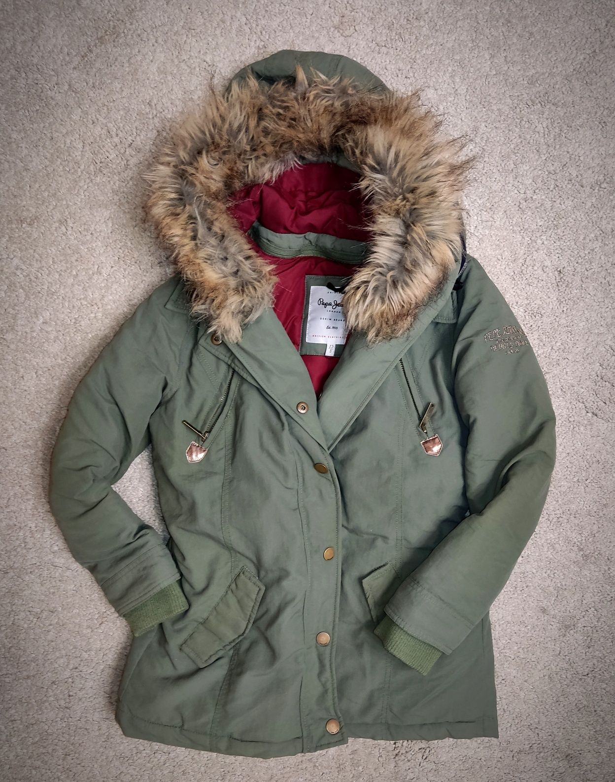 Pepe Jeans zimowa parka 2 w 1  roz S / 12 kurtka Hilfiger