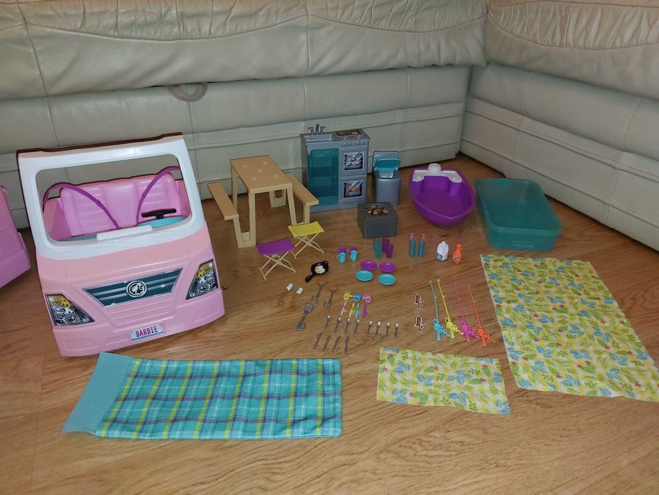 barbie, kamper 3w1, ghl93 plus lalka gratis