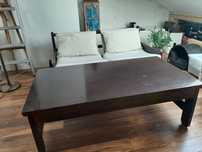 Kon tiki stół stolik 100%drewna bauhaus mid-century vintage prl