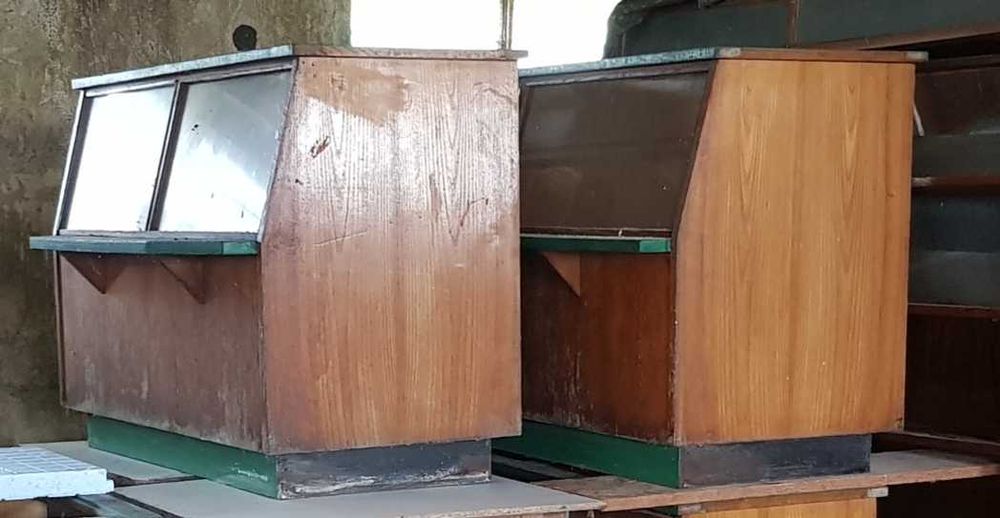meble sklepowe z lat 40-tych kompletny zestaw