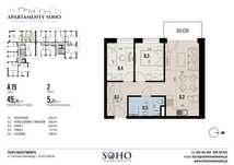 mieszkanie 49,35 m2 / 3-pokoje Apartamenty SOHO Koźmin