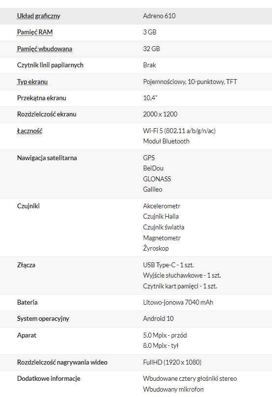 Tablet Samsung Galaxy Tab A7 (nie lite) OKAZJA