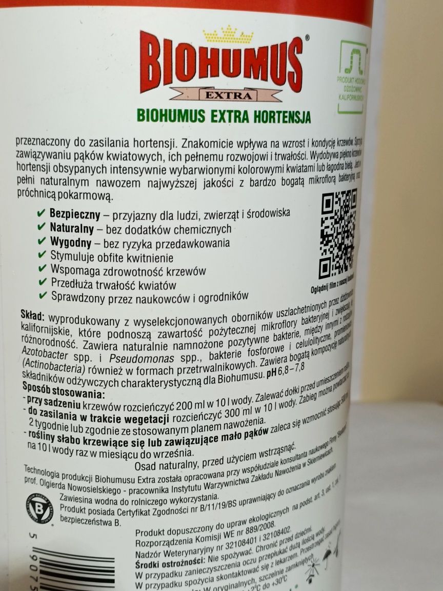 Biohumus Hortensja naturalny nawóz 1,2L