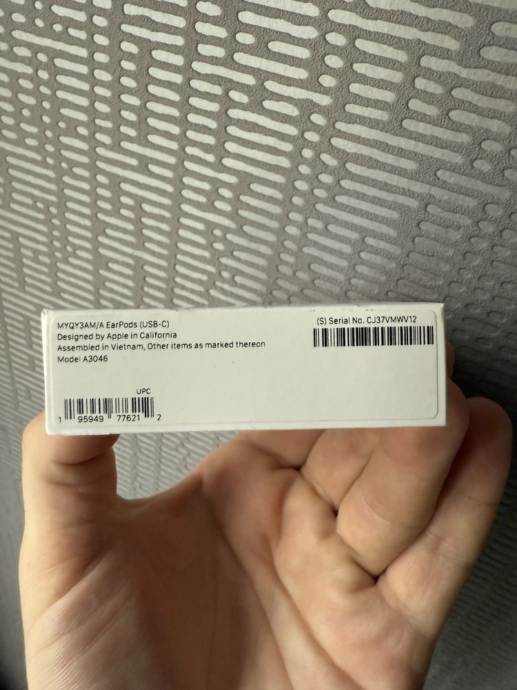 Навушники Apple MYQY3AM/A EarPods (USB-C) Model A3046