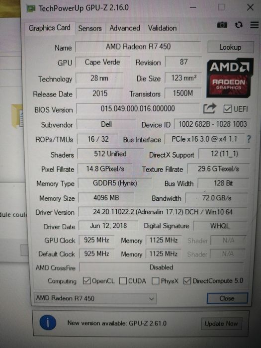 Відеокарта AMD Radeon R7 450 4GB GDDR5 SFF 2x DP