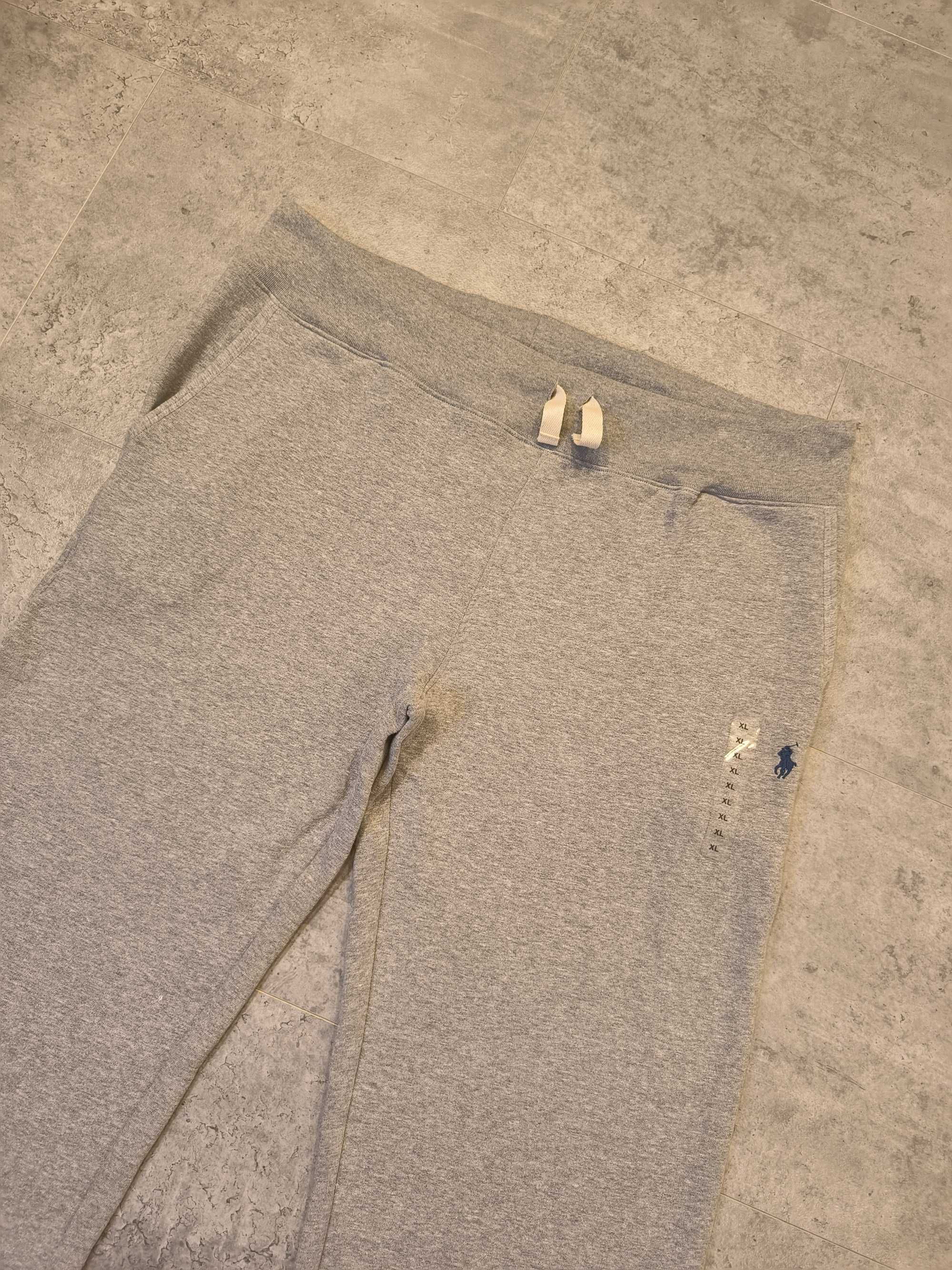 Spodnie Dresowe Dresy Ralph Lauren RL Polo Nowe z Metkami Szare Logo