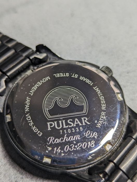 Pulsar Seiko VD75 Black Bransoletw Kwarcowy Dzień tygodnia datownik