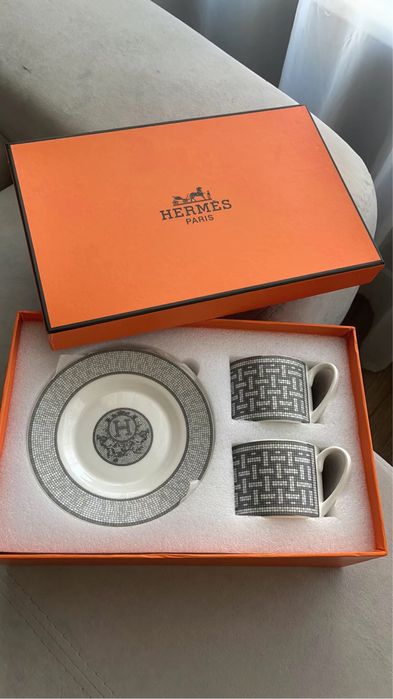 Набір посуду Hermes для чаю/кави, подарунок чашка
