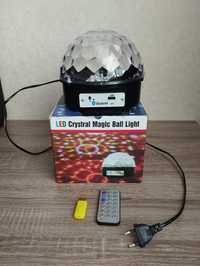 Диско куля Bluetooth MP3 LED Crystall Magic Ball Light