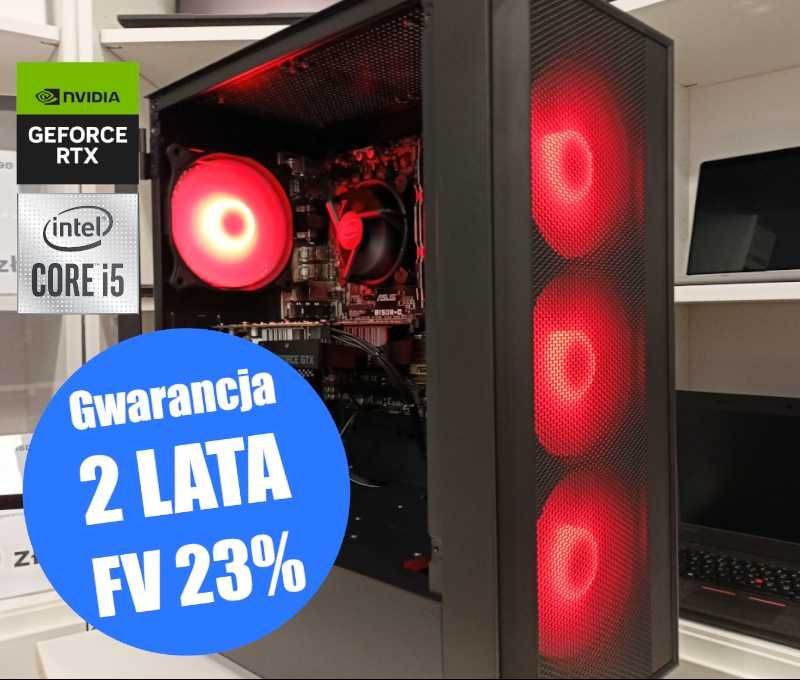 Nowy Komputer Gamingowy i5-12400f 32GB 1000SSD RTX 4070 Win11 RATY