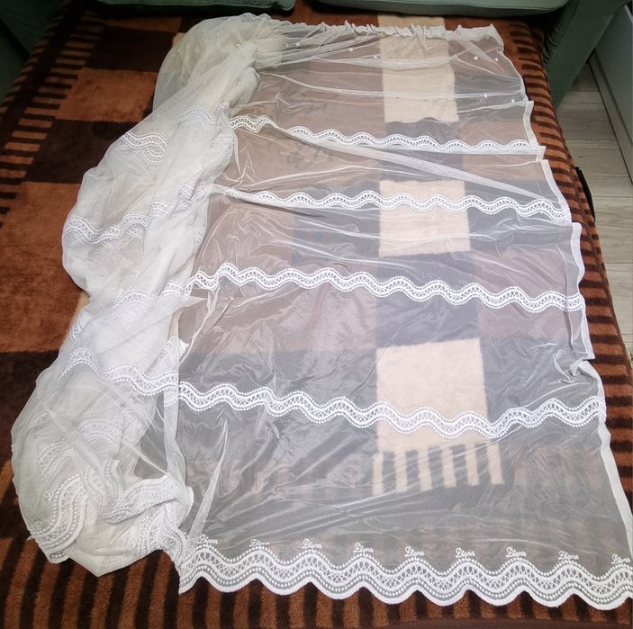 Firanki z haftem 2 szt