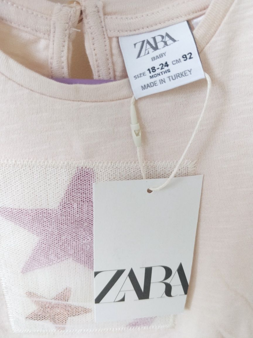 Zara nowa bluzka z falbanką 92