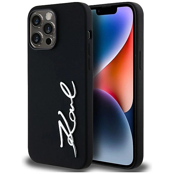 Etui Karl Lagerfeld Silicone Metal Script Logo do iPhone 14 Pro Max cz