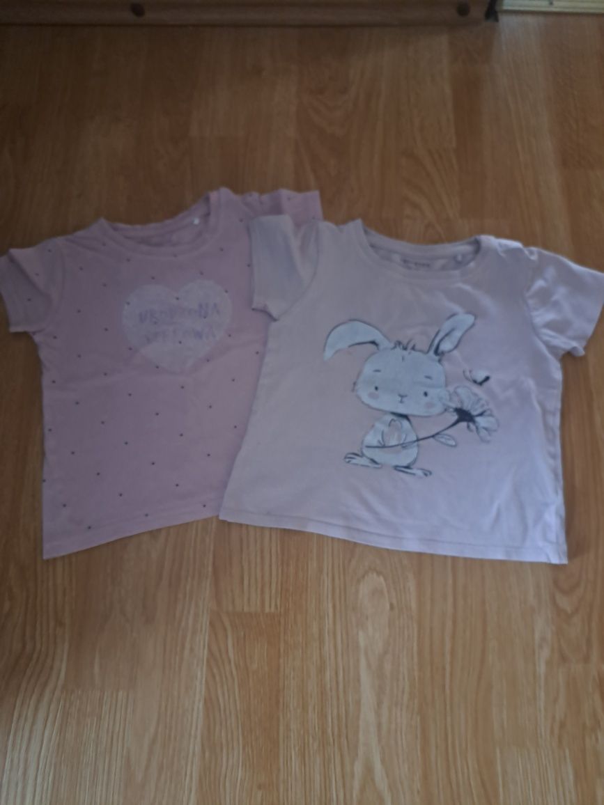 Dwie koszulki dla dziewczynki Reserved r.104/110