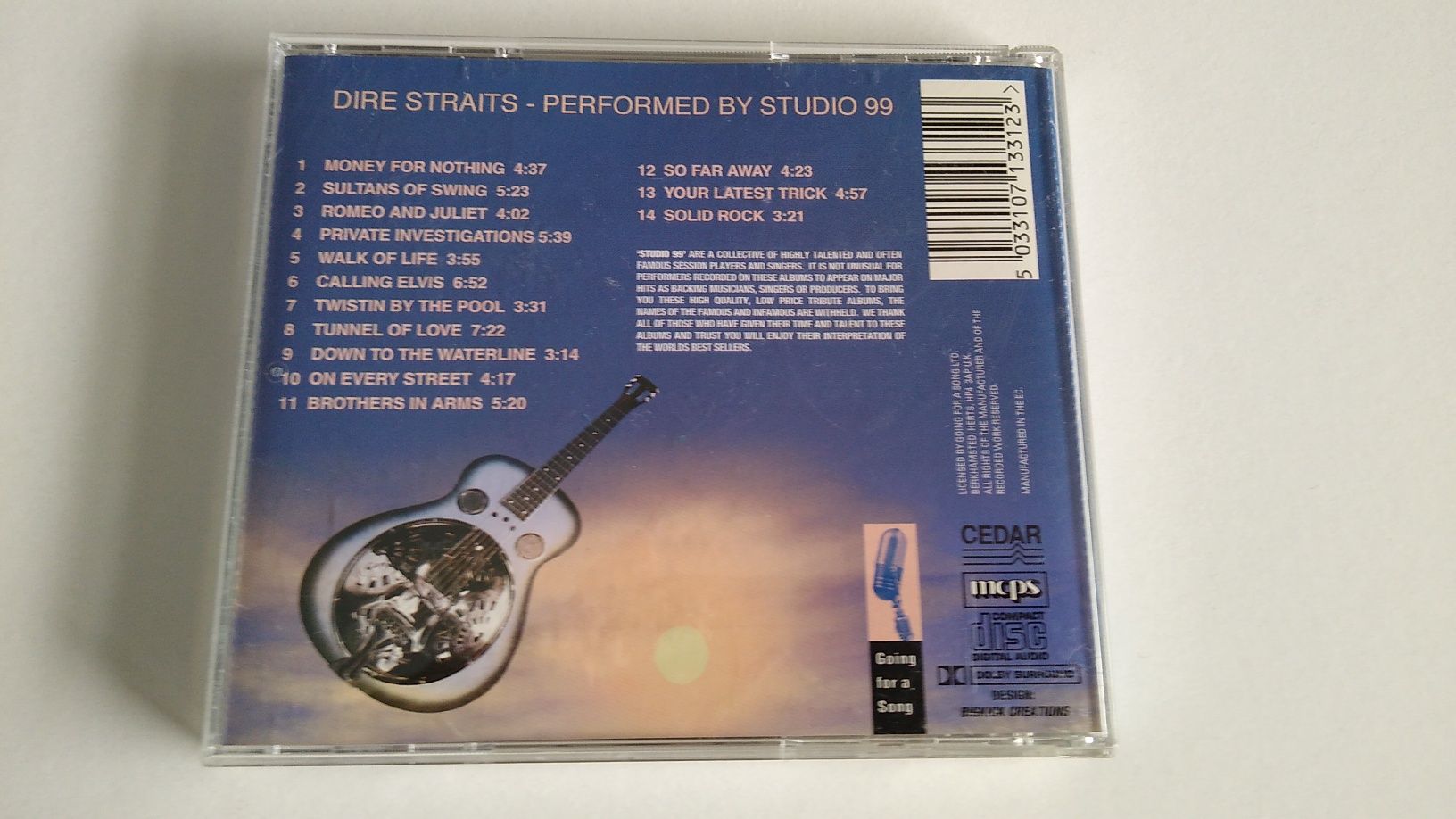 Płyta CD z muzyką DIRE STRAITS - Performed by studio 99 (przeróbka).