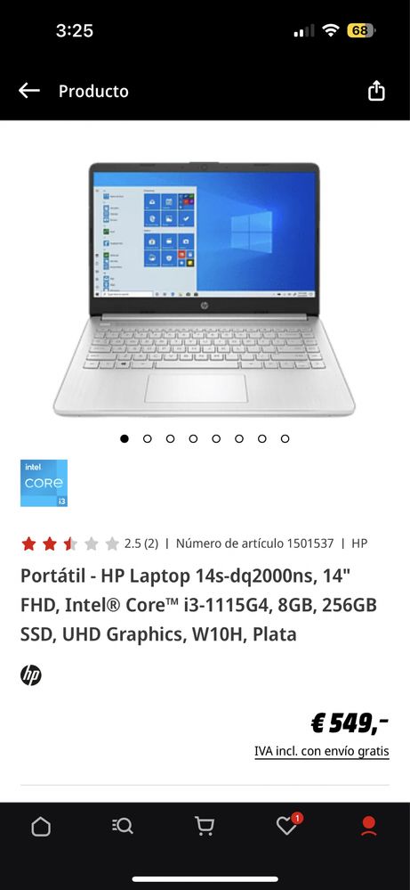 Portátil - HP Laptop