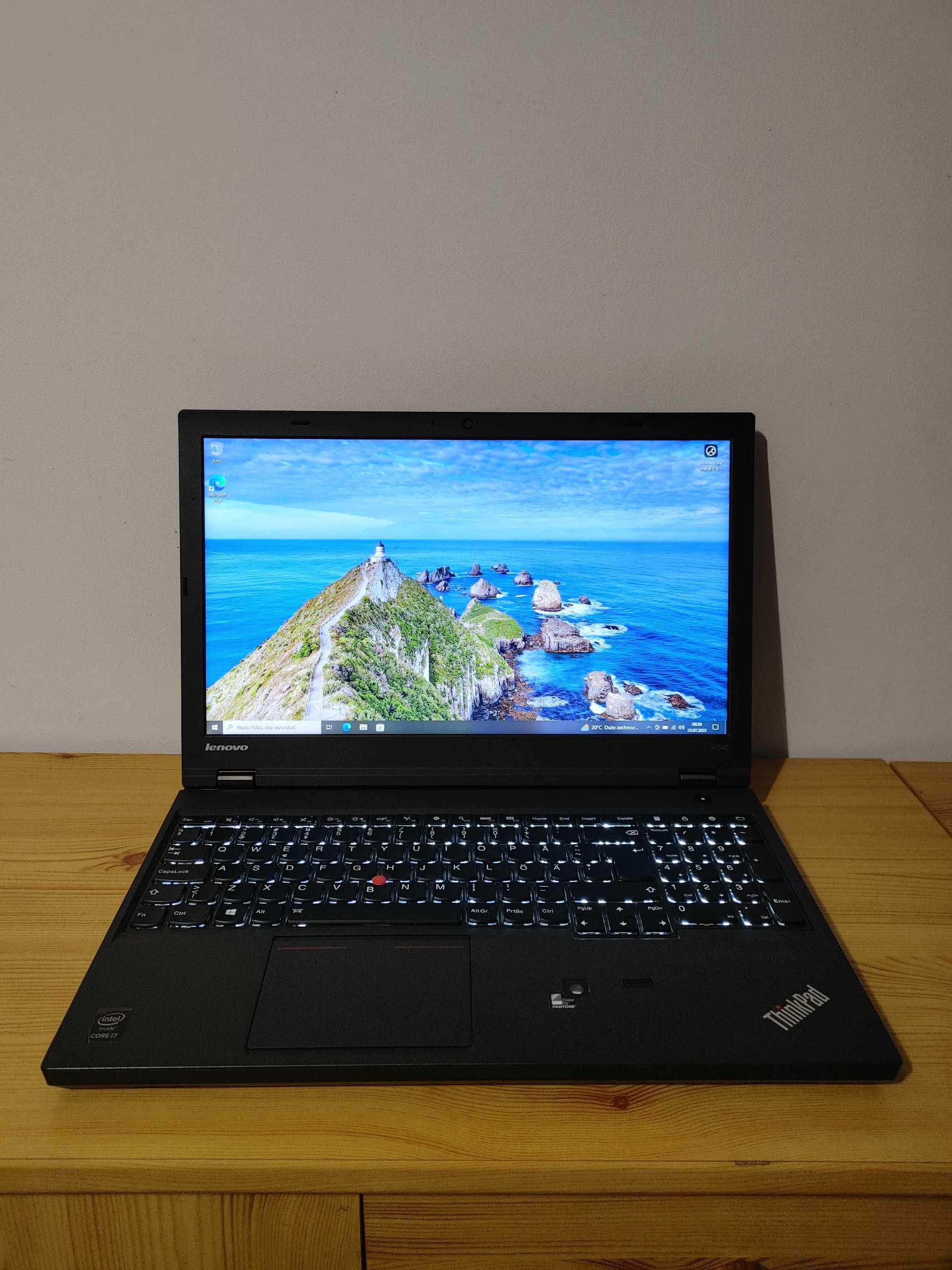 Lenovo ThinkPad W540 i7 SSD NVIDIA FHD kalibrator Pantone