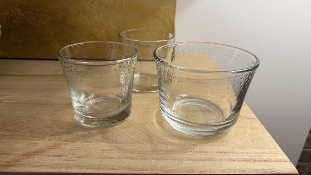 +40 copos de vidro de e para vela