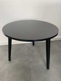 Stół stolik kawowy czarny drewniany okrągły średnica 60cm