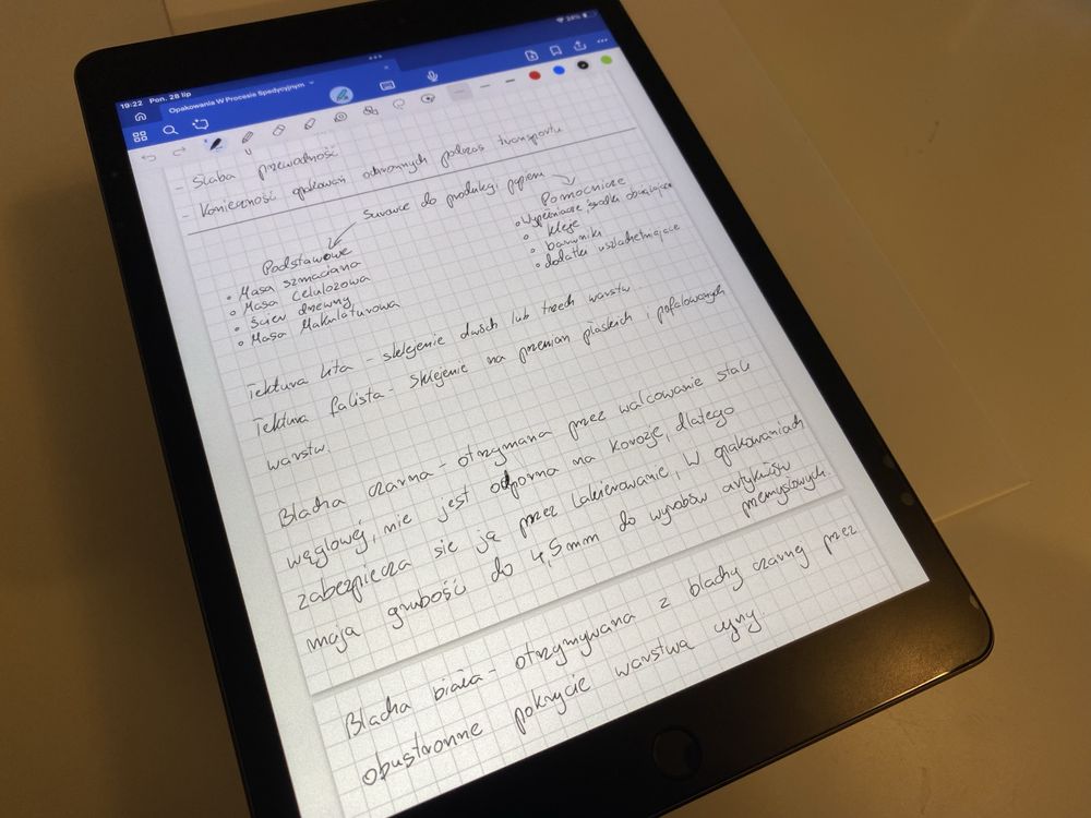Apple ipad 7 generacji w zestawie z rysikiem i etui