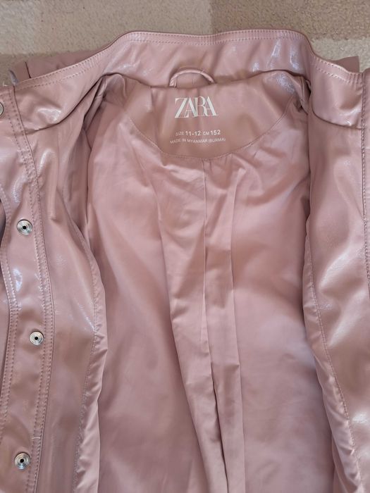 Blusão Impermeável de Menina ZARA – Rosa Velho