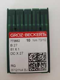 Голки промислові Groz-Beckert B27/81X1/DCX27/DCX1 RG 70/10 для оверлок