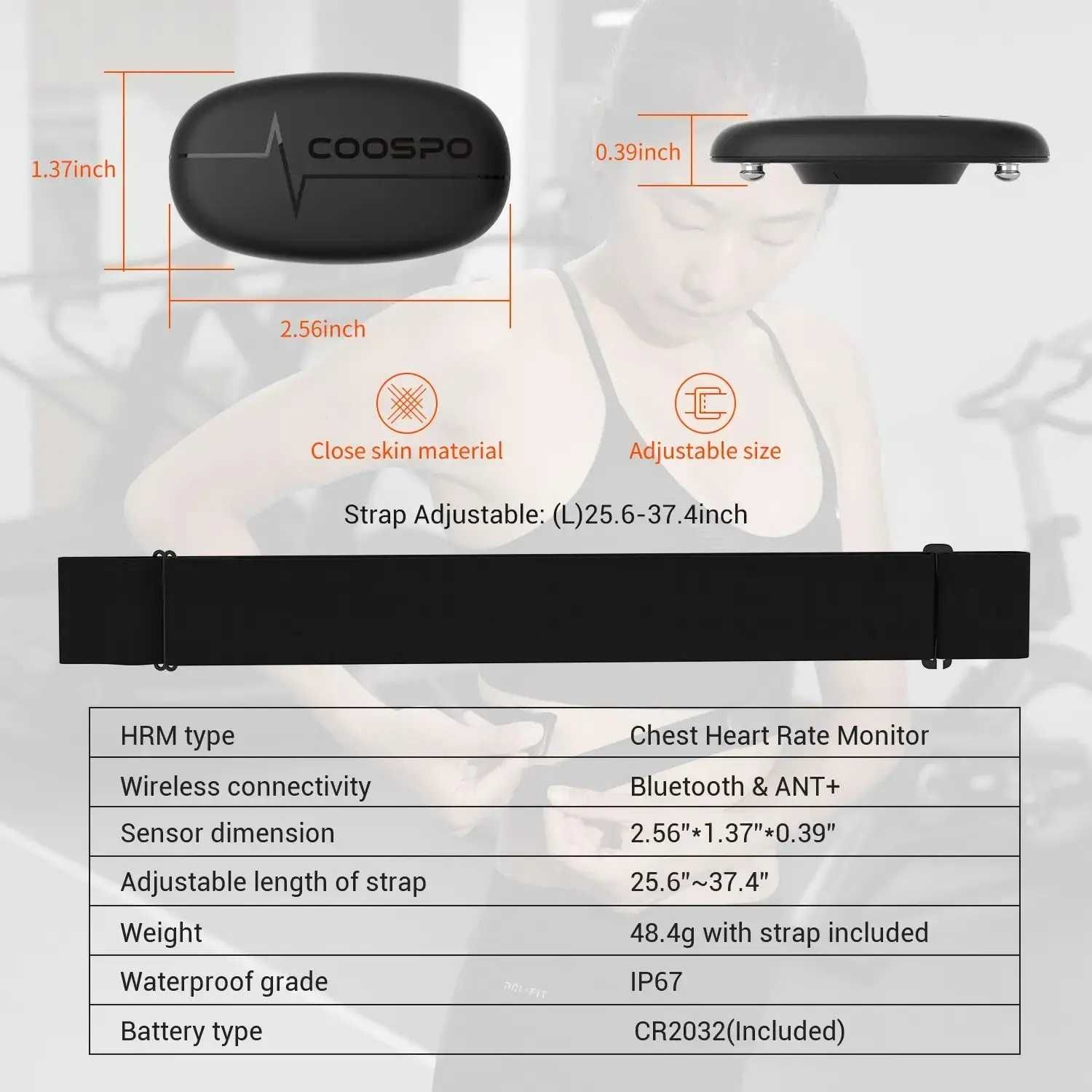 Sensor de batimento cardíaco - COOSPO H6M