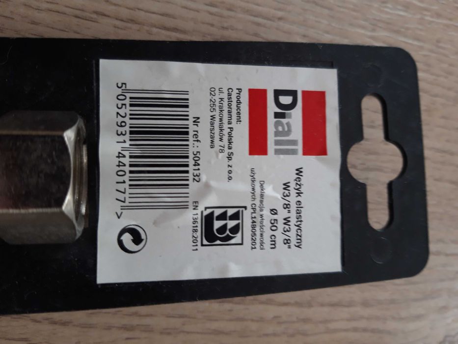 DIALL wężyk elastyczny W3/8'' przewód 50cm wąż w oplocie