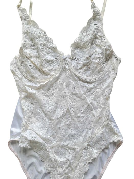 Białe body 36C 80C bielizna damska koronkowa 38,M