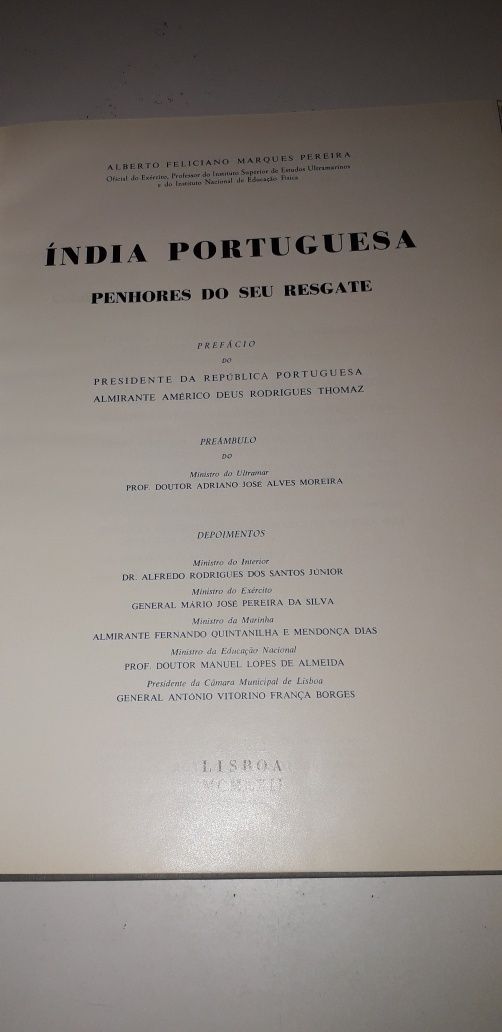 Índia Portuguesa, Penhores do Seu Resgate (1962)