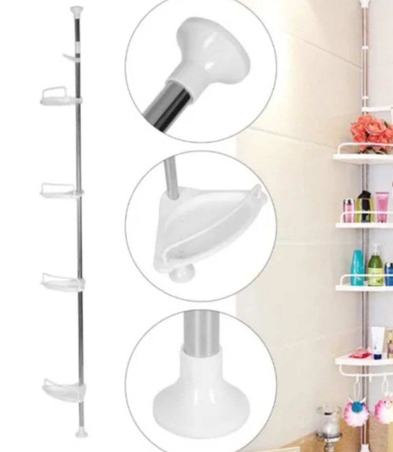 Угловая полка для ванной комнаты Multi Corner Shelf Стойка Стелаж