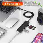 SUPY Przedłużacz USB Hub USB Czytnik kart SD z kablem przedłużającym