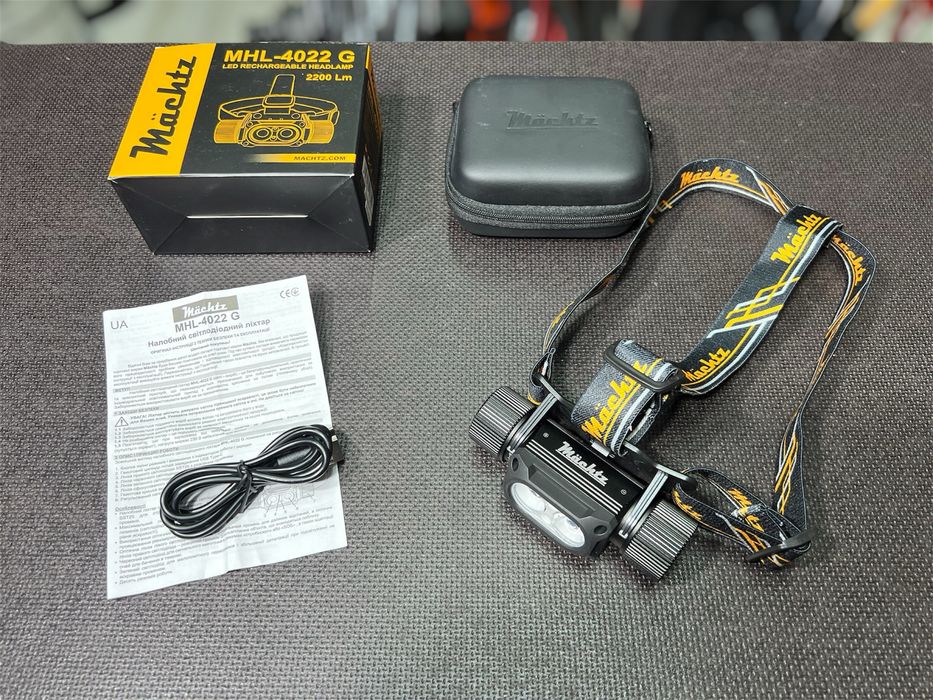 Фонарь налобны Machtz MHL-4022 G - АКБ 21700, 4000 мАч