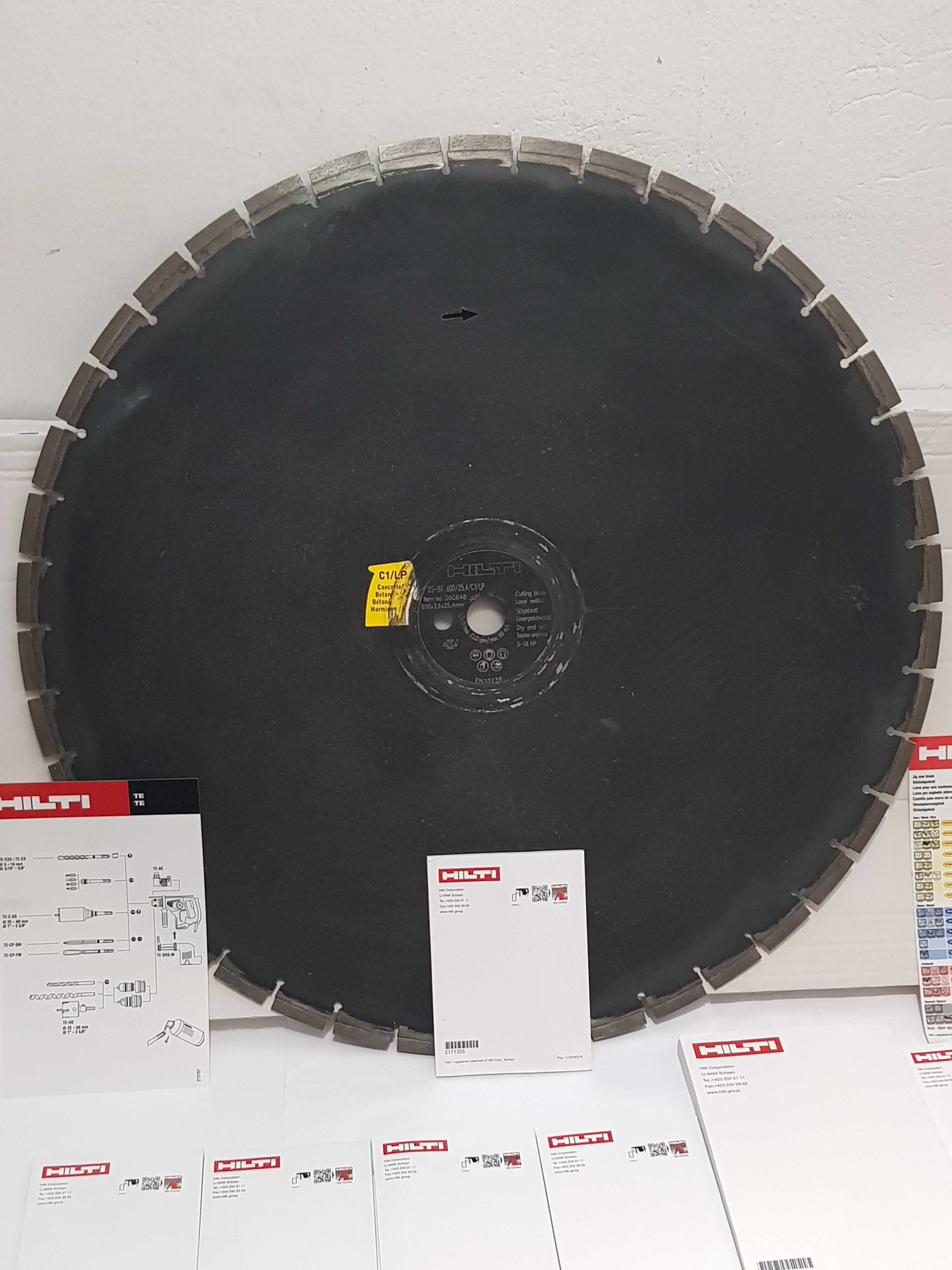 Tarcza diamentowa do pilarek jezdnych HILTI DS-BF 600/25,4/C1/LP pila