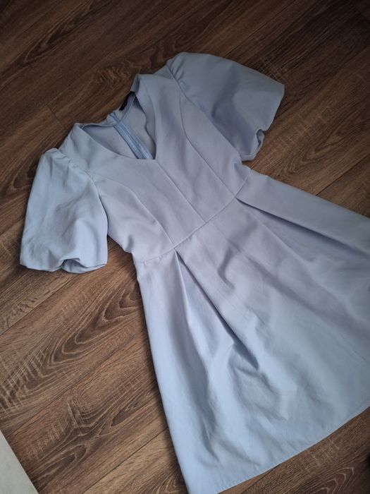 Sukienka z bufiastymi rękawami mohito xs na s stan bdb