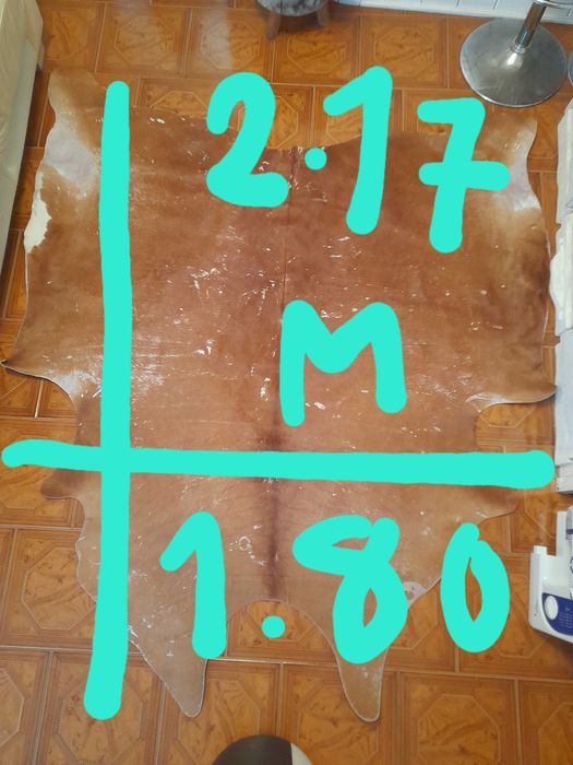 Pele / couro de vaca Castanho e branco