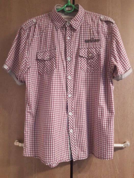 Koszula z krótkim rękawem w kratkę rozmiar L