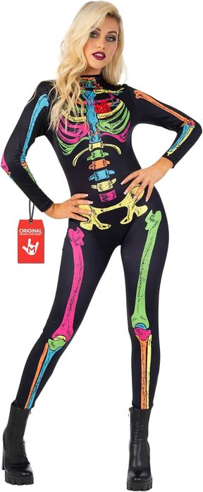 Kostium Szkielet Halloweenowy dla Kobiet Rozmiar L